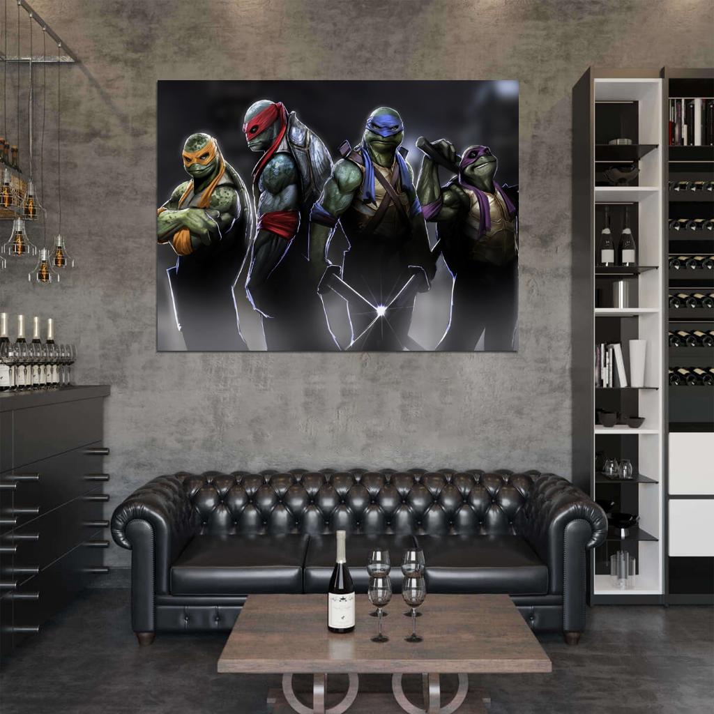 Teenage Mutant Ninja Turtles TMNT Dark Angry Art Wall Art Print Poster