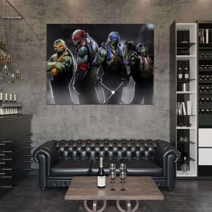 Teenage Mutant Ninja Turtles TMNT Dark Angry Art Wall Art Print Poster