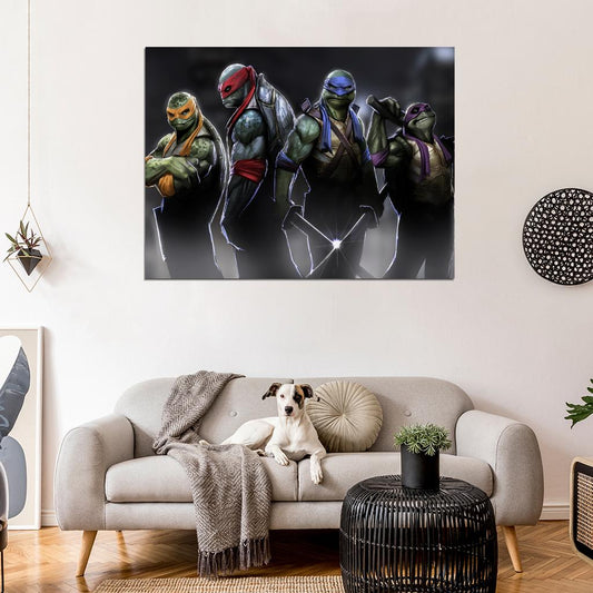 Teenage Mutant Ninja Turtles TMNT Dark Angry Art Wall Art Print Poster