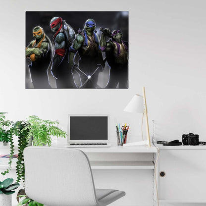 Teenage Mutant Ninja Turtles TMNT Dark Angry Art Wall Art Print Poster