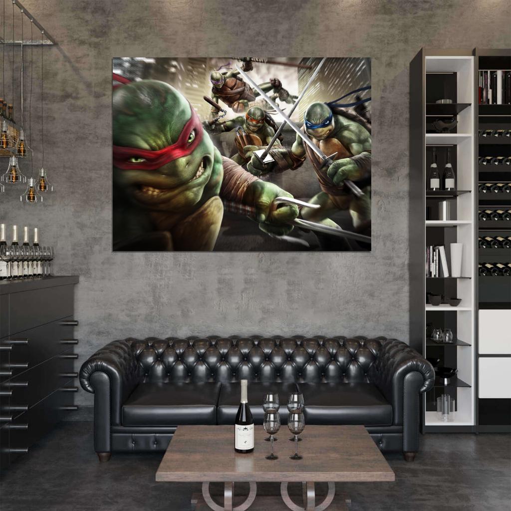 Teenage Mutant Ninja Turtles Angry TMNT Art Wall Art Print Poster