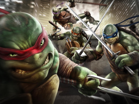 Teenage Mutant Ninja Turtles Angry TMNT Art Wall Art Print Poster