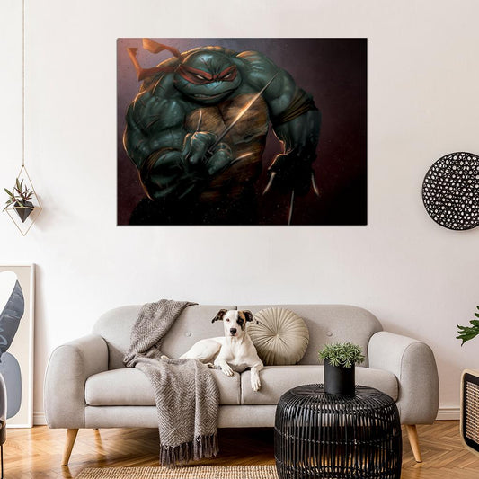 Raphael Dark Angry Teenage Mutant Ninja Turtles TMNT Art Wall Art Print Poster