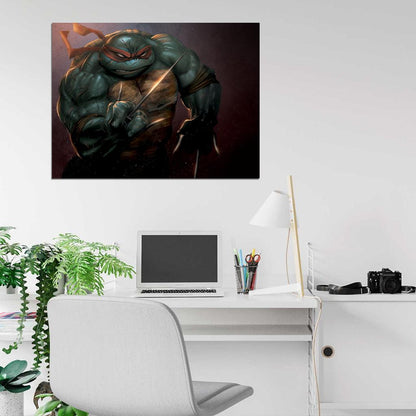 Raphael Dark Angry Teenage Mutant Ninja Turtles TMNT Art Wall Art Print Poster