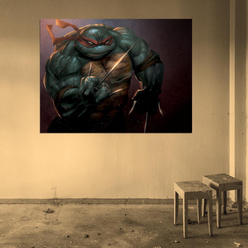 Raphael Dark Angry Teenage Mutant Ninja Turtles TMNT Art Wall Art Print Poster