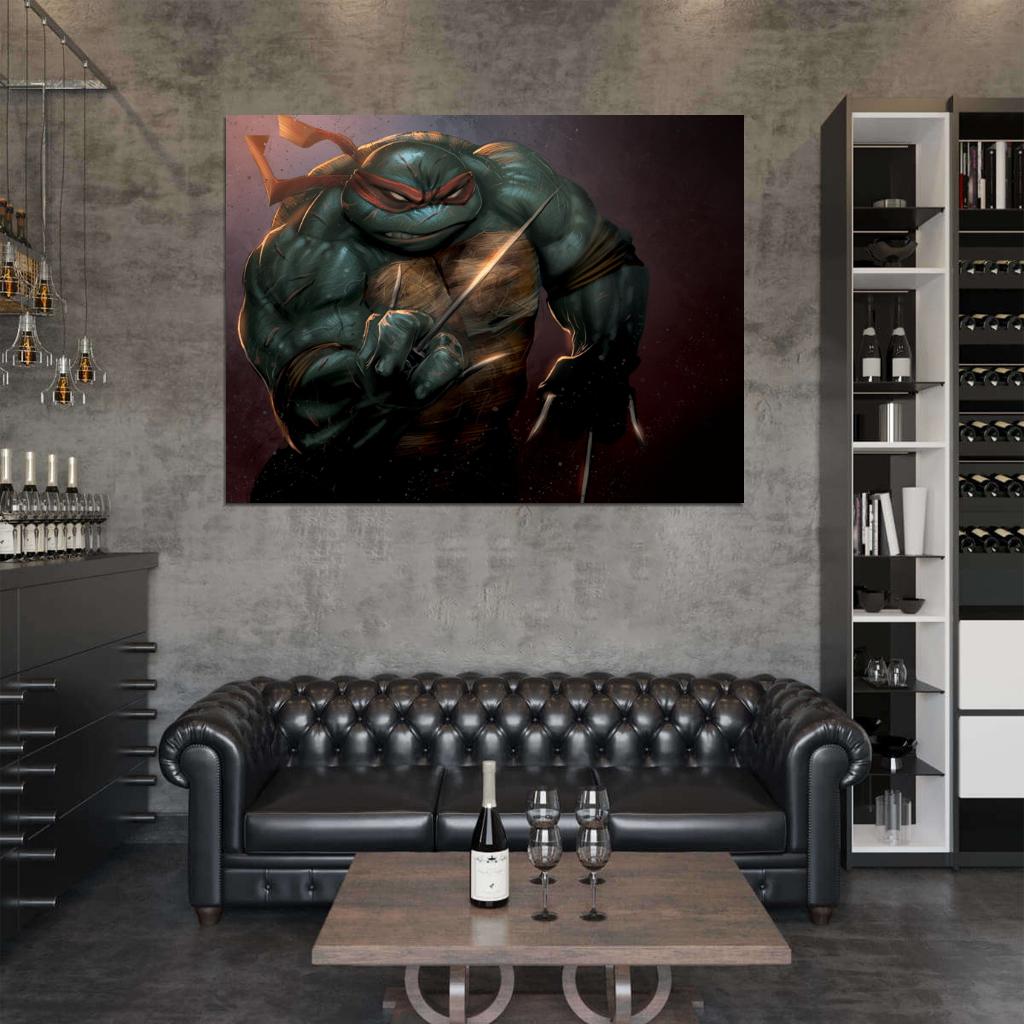 Raphael Dark Angry Teenage Mutant Ninja Turtles TMNT Art Wall Art Print Poster