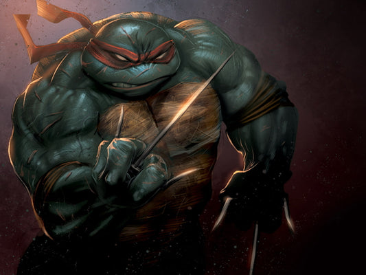Raphael Dark Angry Teenage Mutant Ninja Turtles TMNT Art Wall Art Print Poster