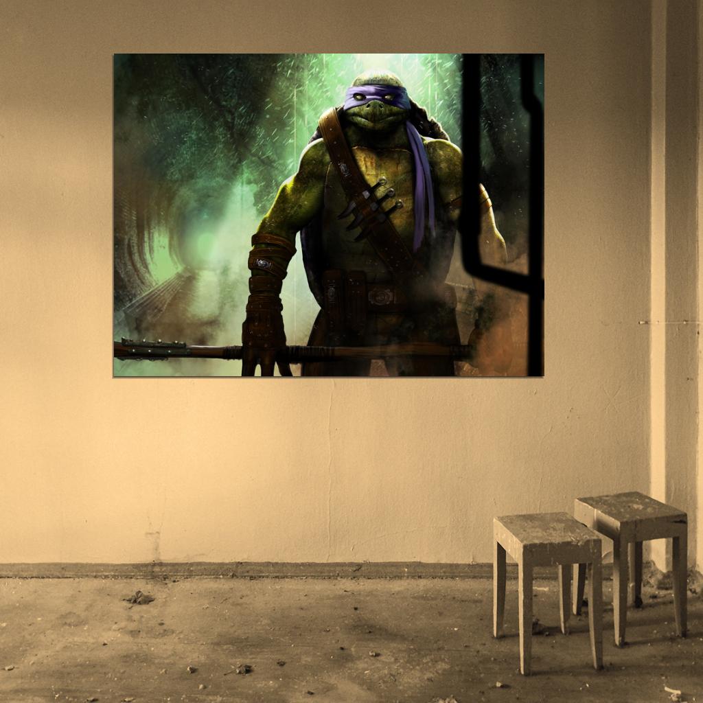 Donatello Dark Angry Teenage Mutant Ninja Turtles TMNT Art Wall Art Print Poster