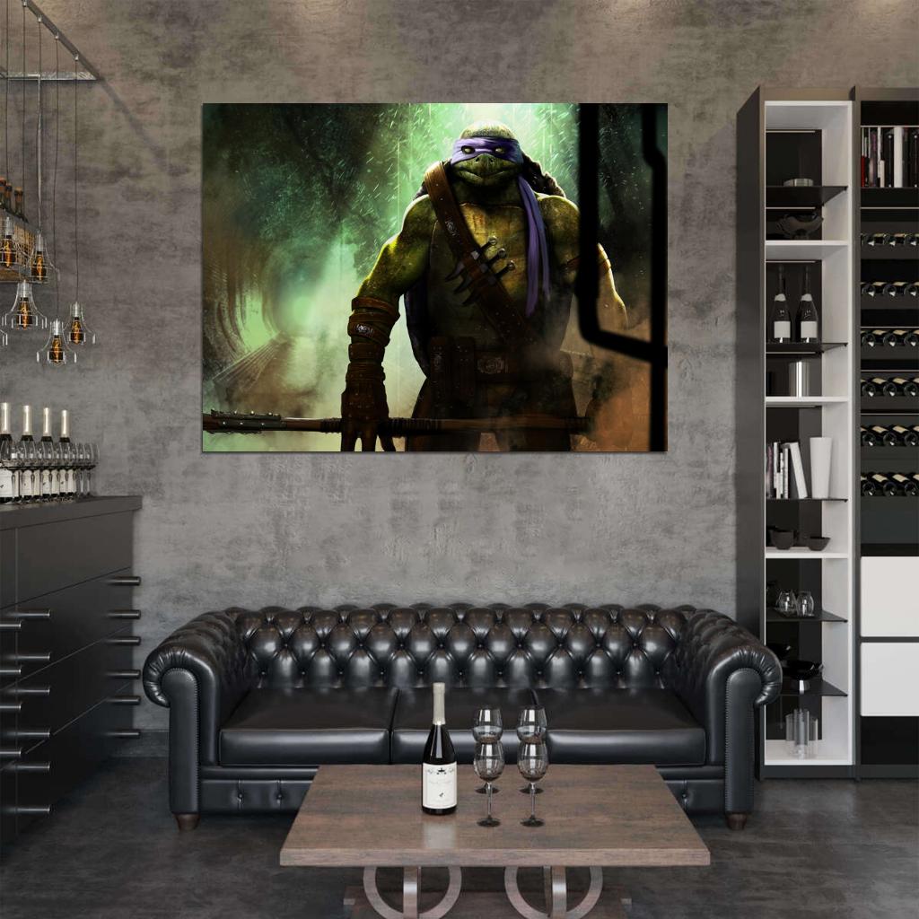 Donatello Dark Angry Teenage Mutant Ninja Turtles TMNT Art Wall Art Print Poster