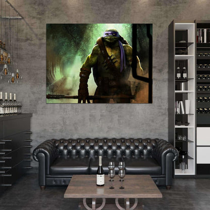 Donatello Dark Angry Teenage Mutant Ninja Turtles TMNT Art Wall Art Print Poster