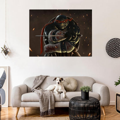 Raphael Dark Angry Teenage Mutant Ninja Turtles TMNT Art Wall Art Print Poster