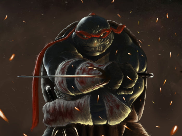 Raphael Dark Angry Teenage Mutant Ninja Turtles TMNT Art Wall Art Print Poster