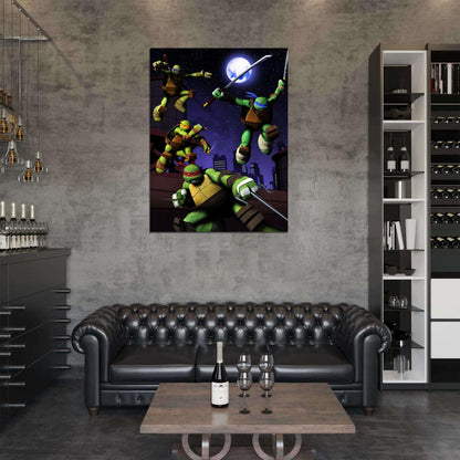 Teenage Mutant Ninja Turtles Nickelodeon 2012 TV Series Kids TMNT Art Wall Art Print Poster
