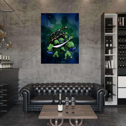 Leonardo Teenage Mutant Ninja Turtles TMNT Art Wall Art Print Poster