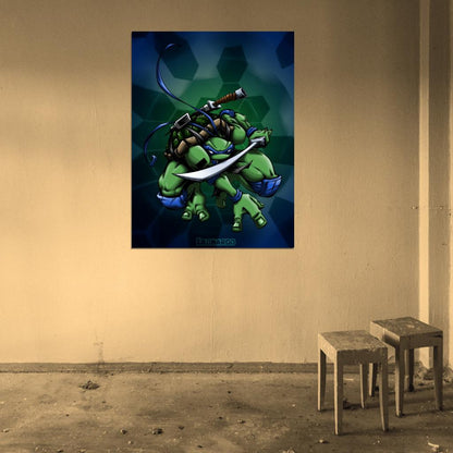 Leonardo Teenage Mutant Ninja Turtles TMNT Art Wall Art Print Poster