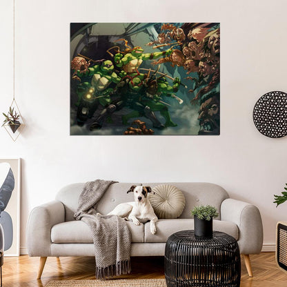 Teenage Mutant Ninja Turtles Villains Characters Zombies Cool Art Wall Art Print Poster