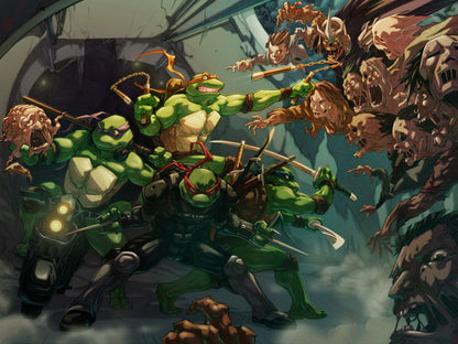 Teenage Mutant Ninja Turtles Villains Characters Zombies Cool Art Wall Art Print Poster