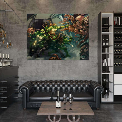 Teenage Mutant Ninja Turtles Villains Characters Zombies Cool Art Wall Art Print Poster