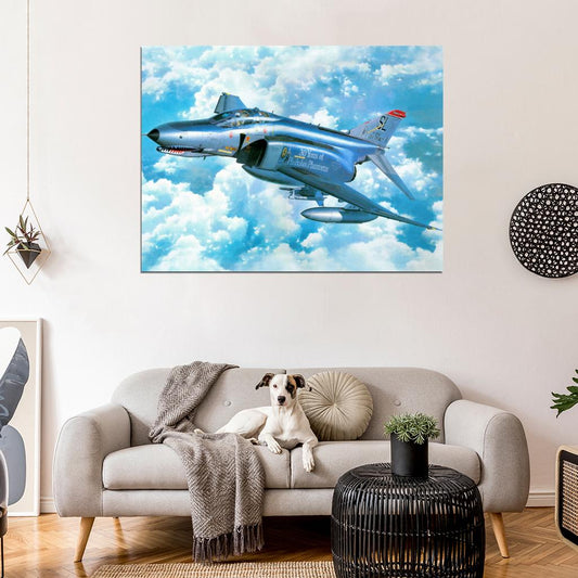The McDonnell Douglas F-4 Phantom II U.S. Air Force Art Wall Art Print Poster