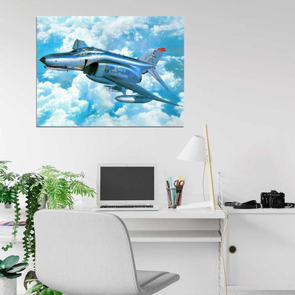 The McDonnell Douglas F-4 Phantom II U.S. Air Force Art Wall Art Print Poster