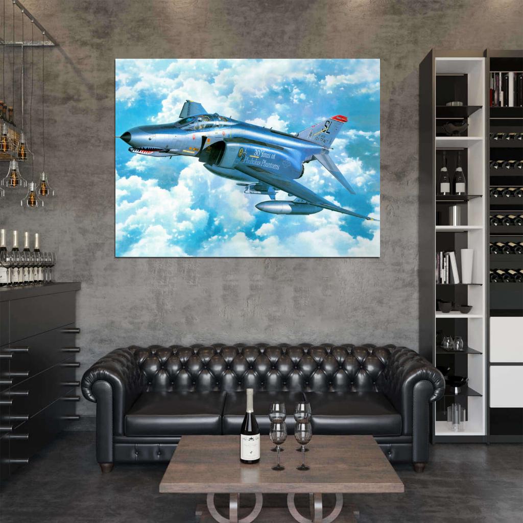 The McDonnell Douglas F-4 Phantom II U.S. Air Force Art Wall Art Print Poster