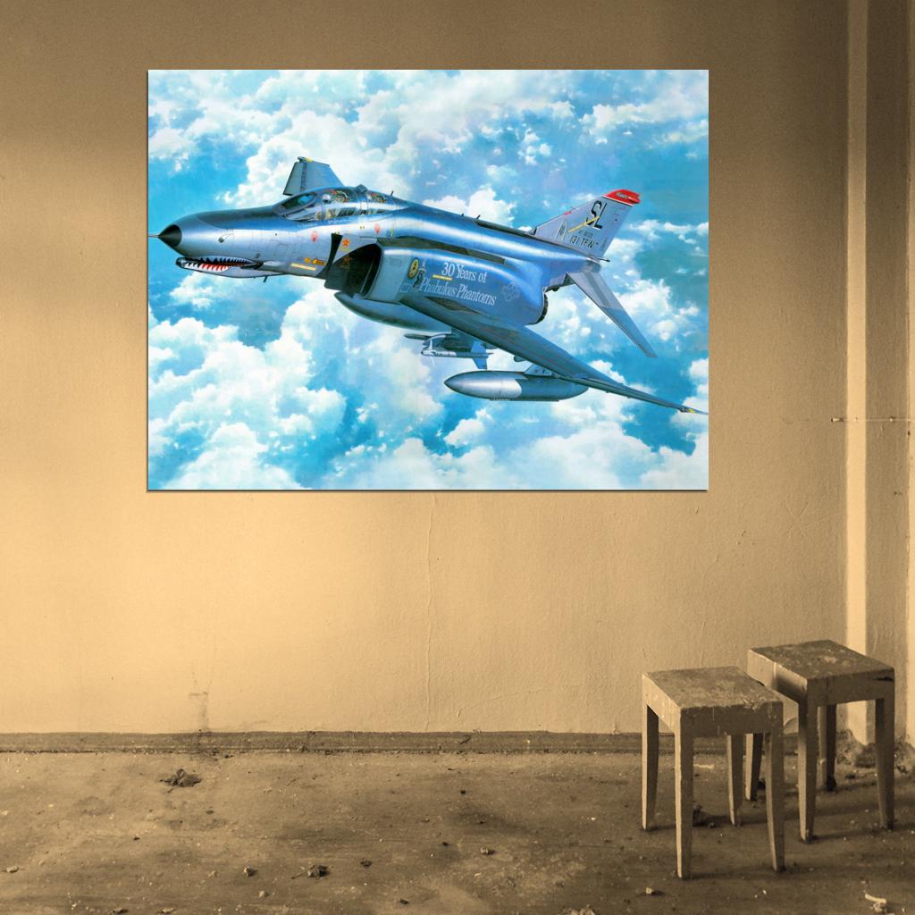 The McDonnell Douglas F-4 Phantom II U.S. Air Force Art Wall Art Print Poster