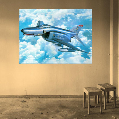 The McDonnell Douglas F-4 Phantom II U.S. Air Force Art Wall Art Print Poster