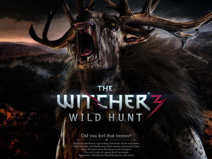 The Witcher 3 Wild Hunt Monster Deer Game Art Wall Art Print Poster