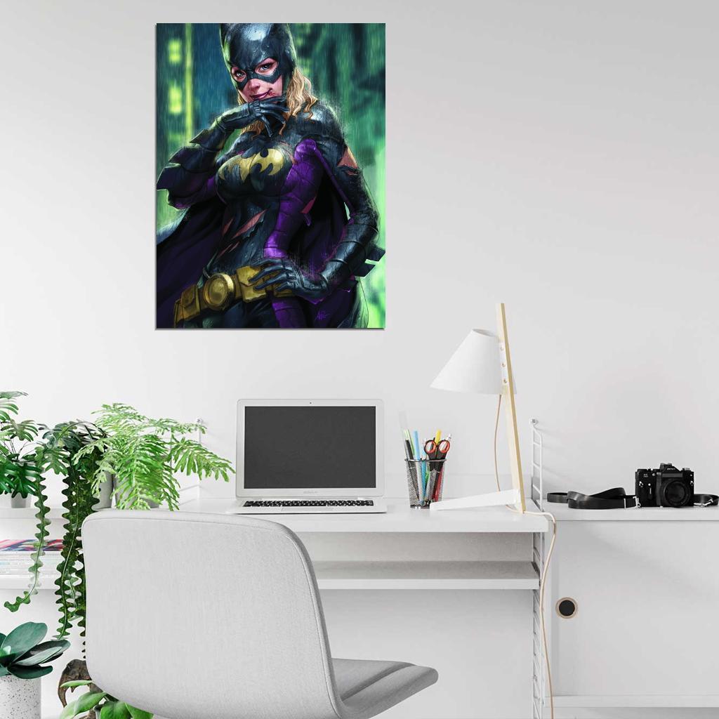Batgirl Rain Hot Awesome Painting Art Wall Art Print Poster
