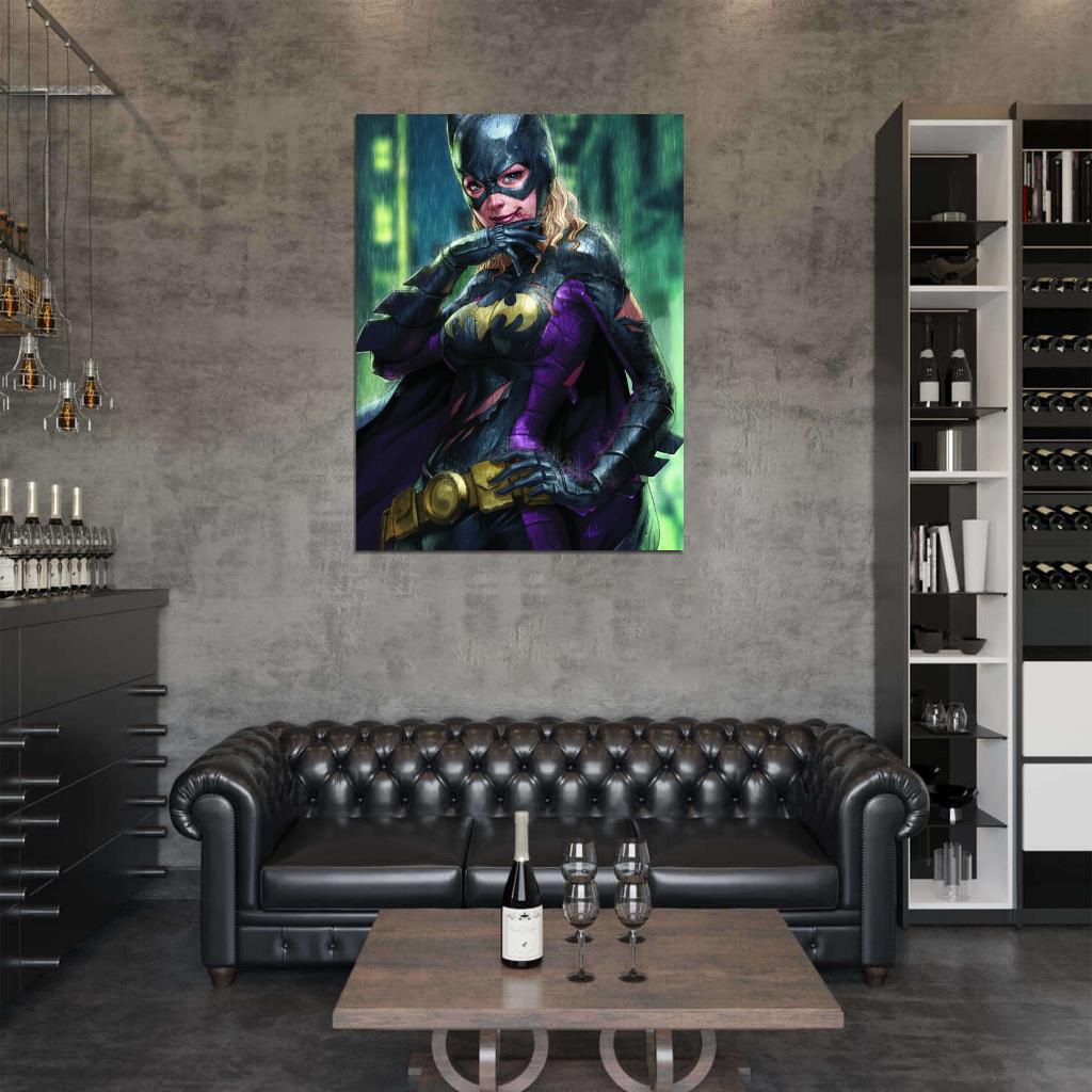 Batgirl Rain Hot Awesome Painting Art Wall Art Print Poster