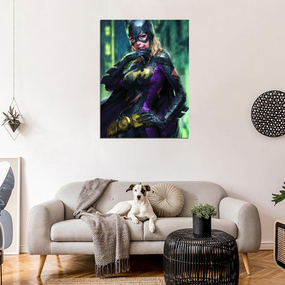 Batgirl Rain Hot Awesome Painting Art Wall Art Print Poster