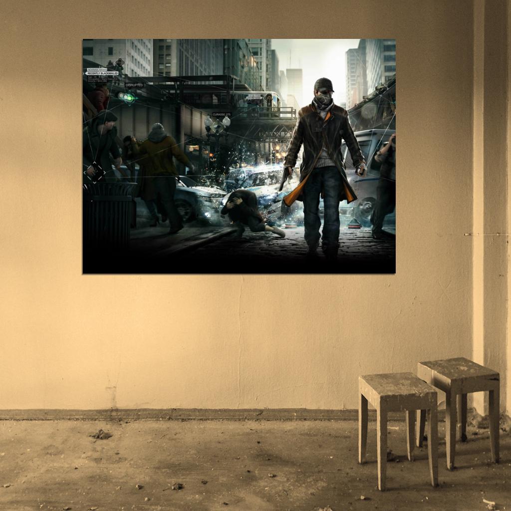 Watch Dogs Aiden Pearce Awesome Video Game Art Wall Art Print Poster