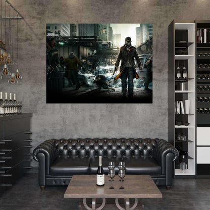 Watch Dogs Aiden Pearce Awesome Video Game Art Wall Art Print Poster