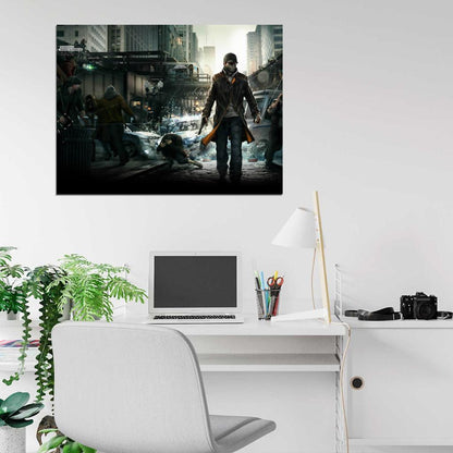 Watch Dogs Aiden Pearce Awesome Video Game Art Wall Art Print Poster