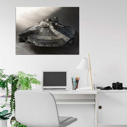 World War II German UFO Flying Saucer WW2 Art Wall Art Print Poster