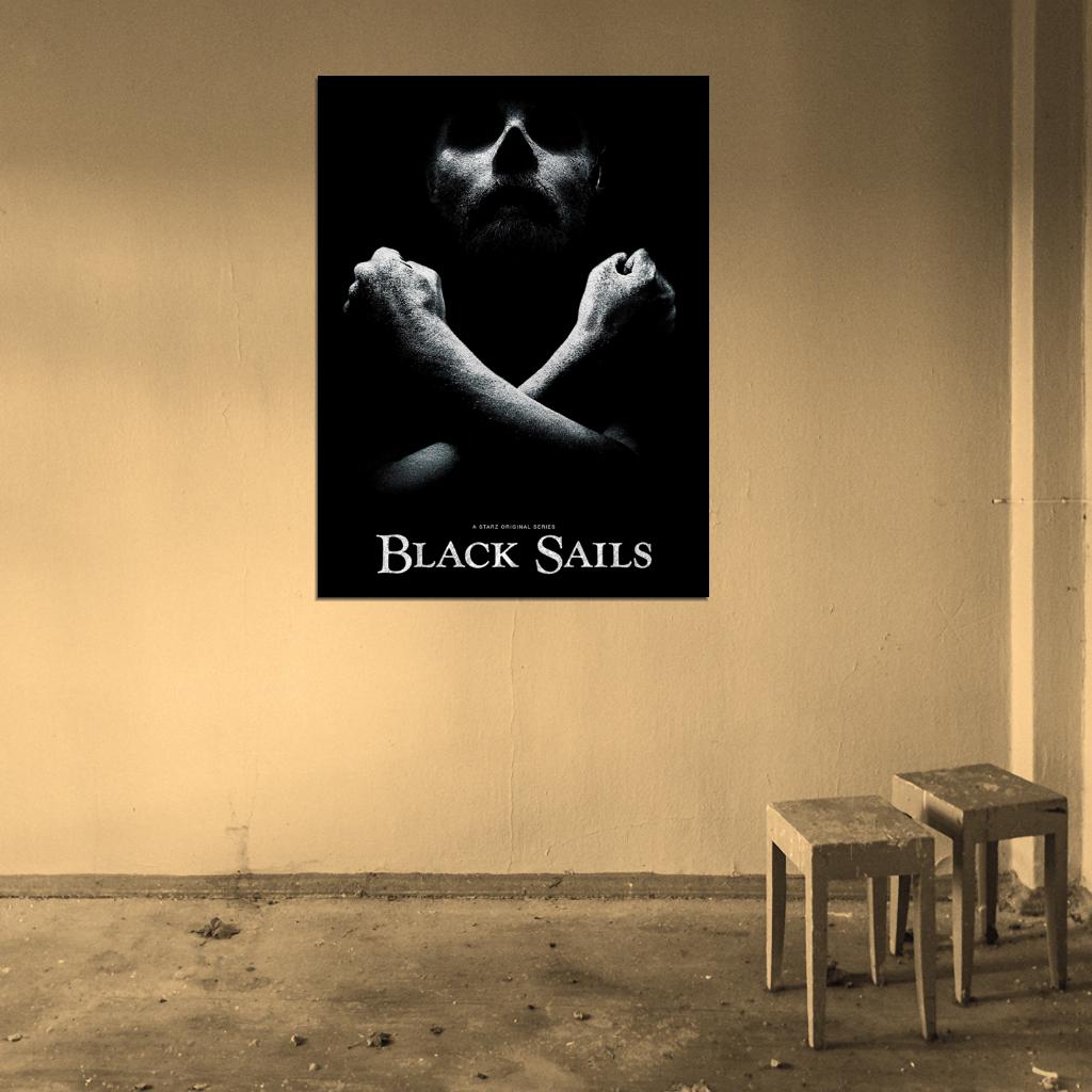 Black Sails BW TV Series Wall Art Print Poster