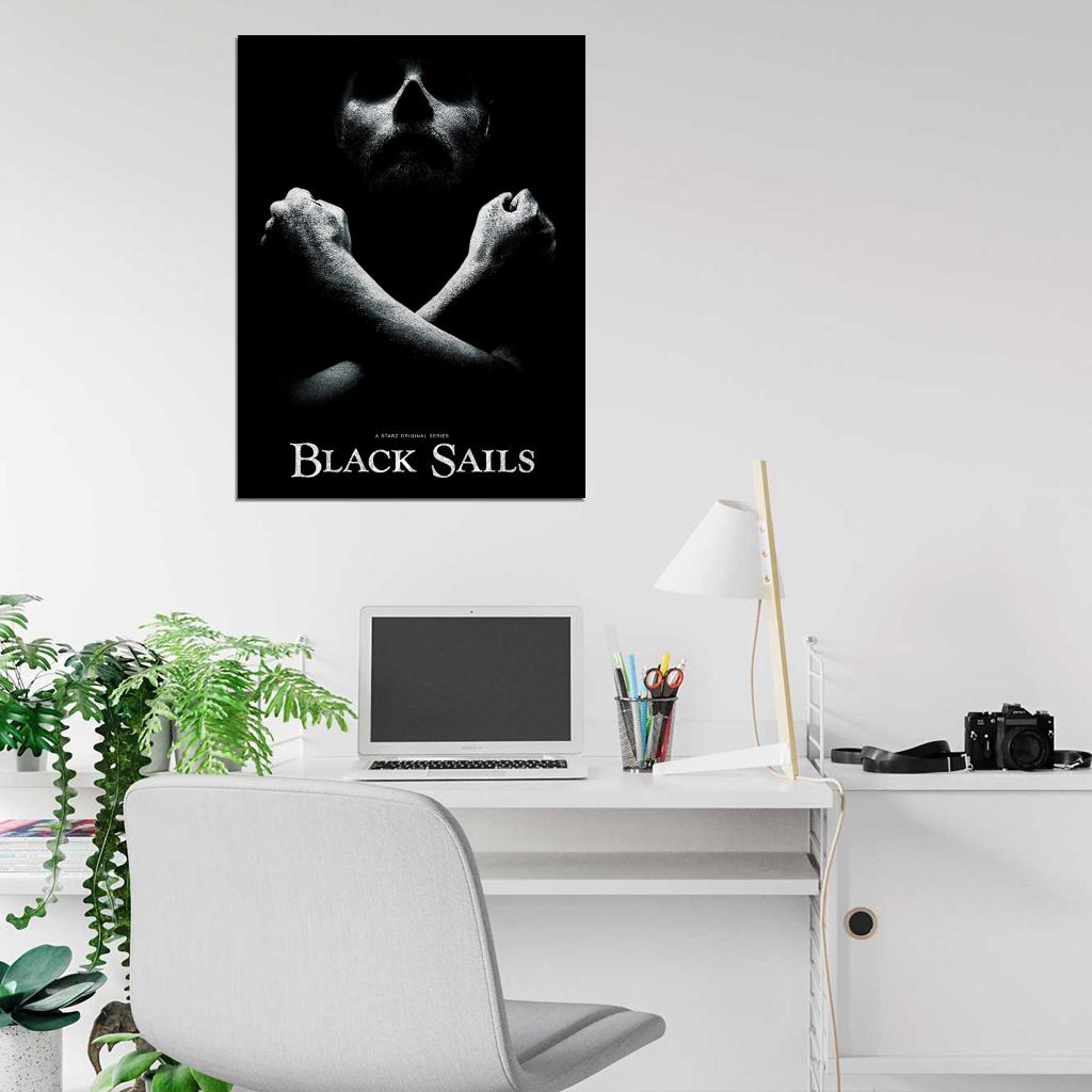 Black Sails BW TV Series Wall Art Print Poster