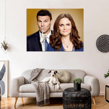 Bones Emily Deschanel David Boreanaz TV Series Wall Art Print Poster