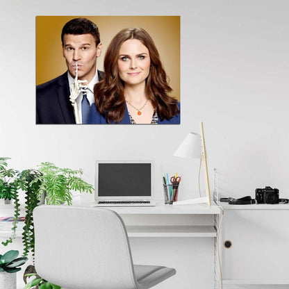 Bones Emily Deschanel David Boreanaz TV Series Wall Art Print Poster