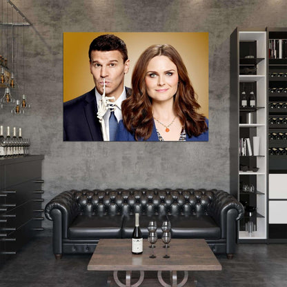 Bones Emily Deschanel David Boreanaz TV Series Wall Art Print Poster