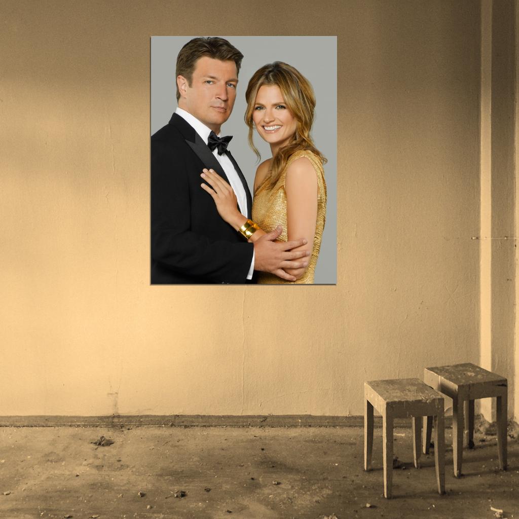 Castle Nathan Fillion Stana Katic TV Series Wall Art Print Poster