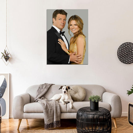 Castle Nathan Fillion Stana Katic TV Series Wall Art Print Poster