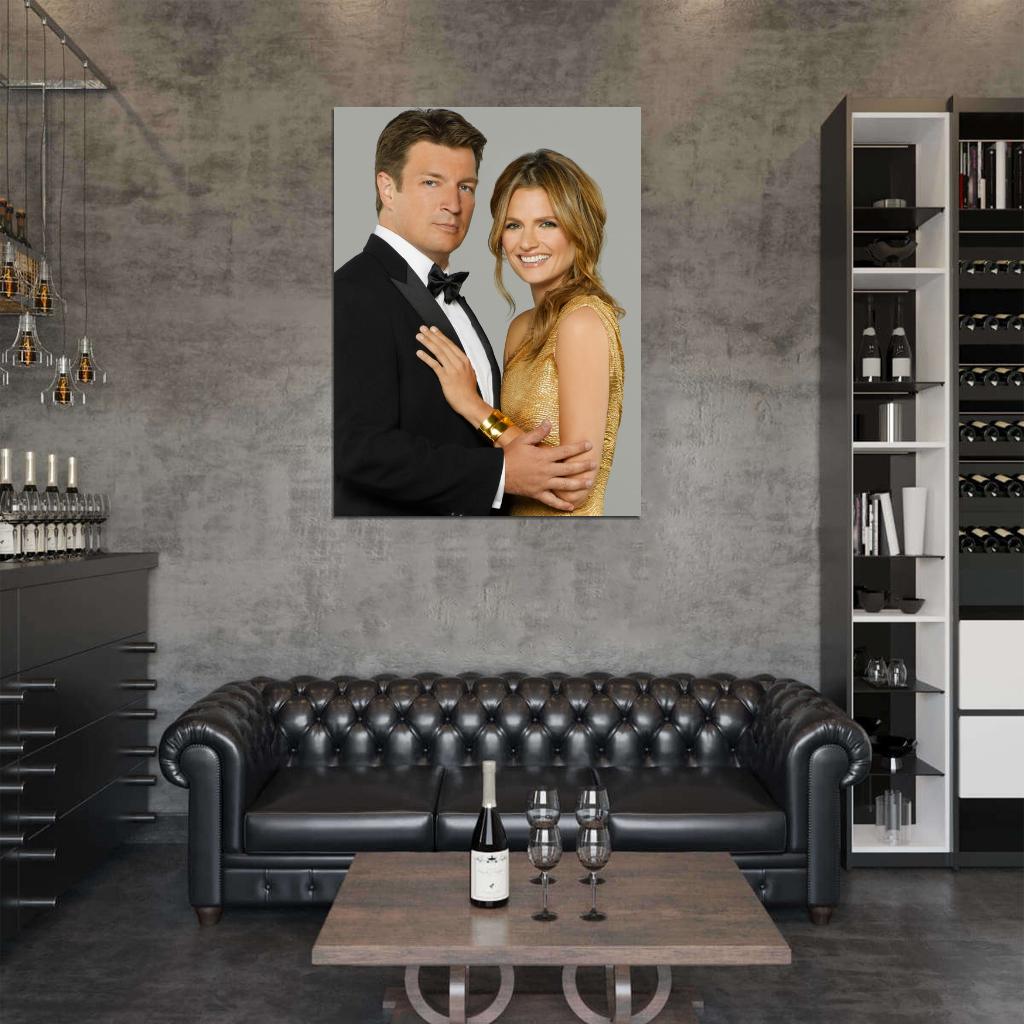 Castle Nathan Fillion Stana Katic TV Series Wall Art Print Poster