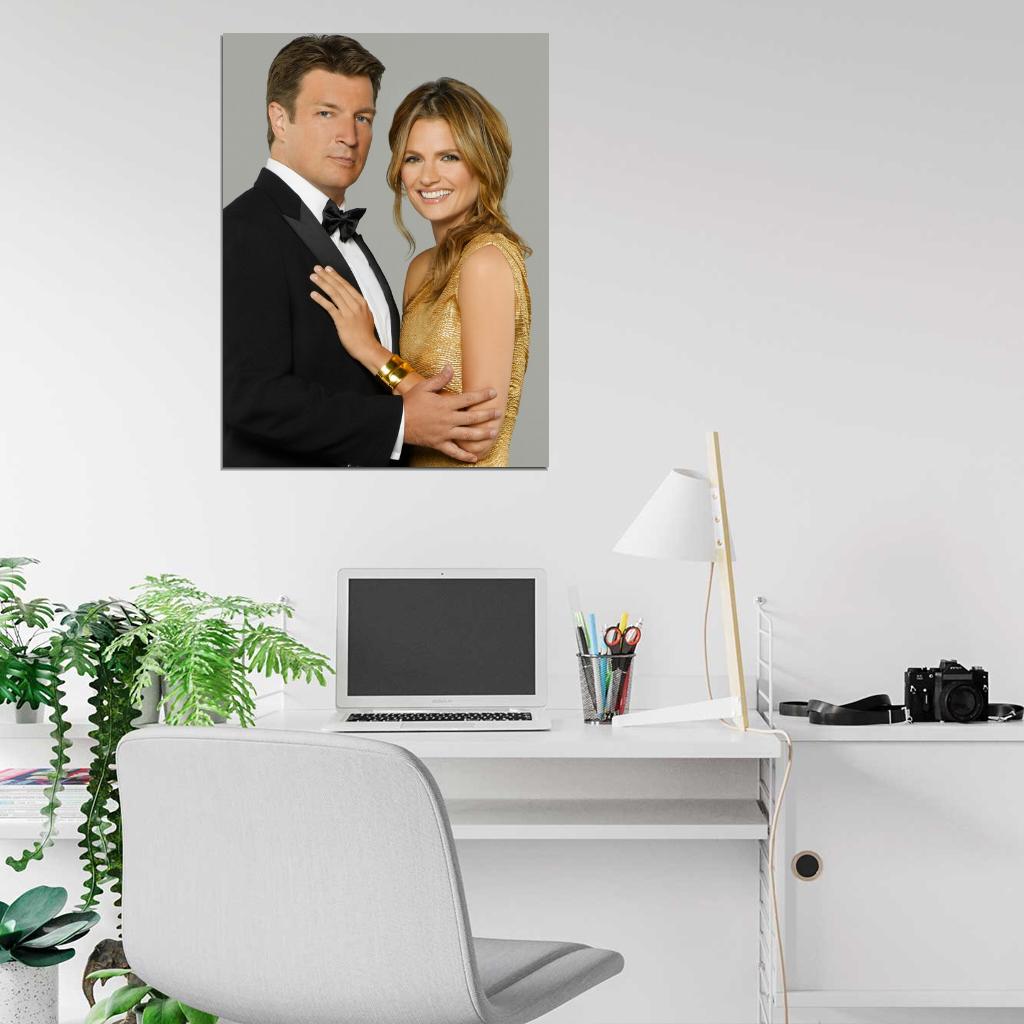 Castle Nathan Fillion Stana Katic TV Series Wall Art Print Poster