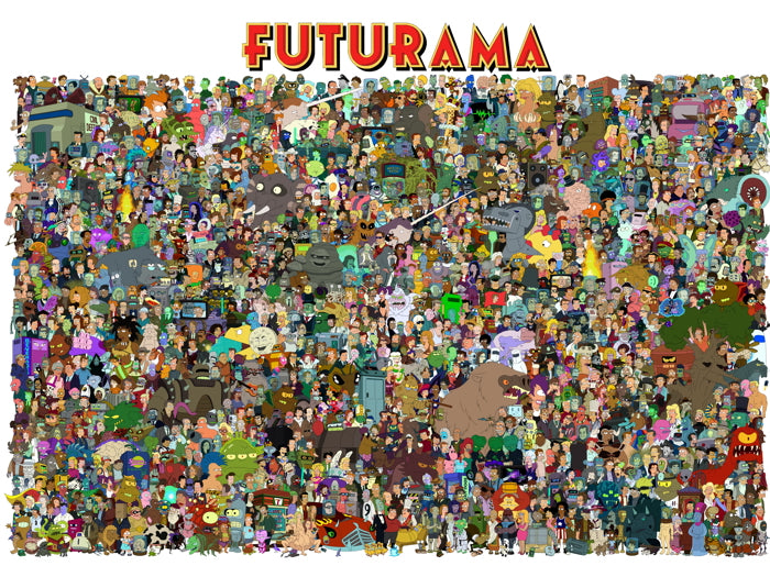 Futurama Characters Cast Amazing TV Series Wall Art Print Poster
