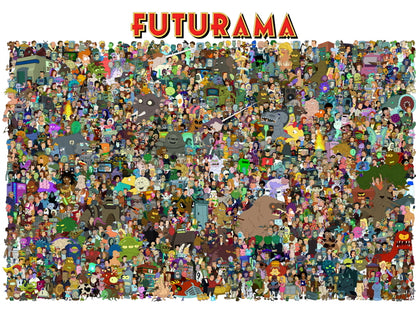 Futurama Characters Cast Amazing TV Series Wall Art Print Poster