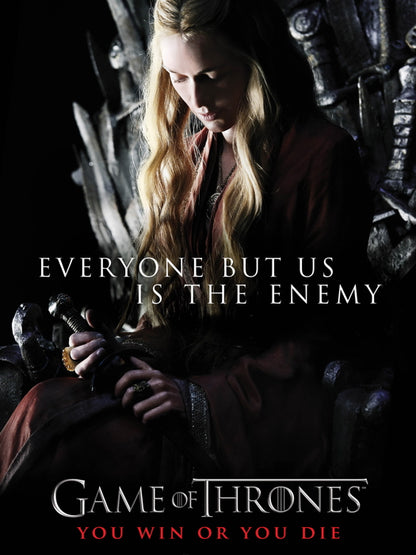 Game of Thrones Cersei Lannister Lena Headey TV Series Wall Art Print Poster