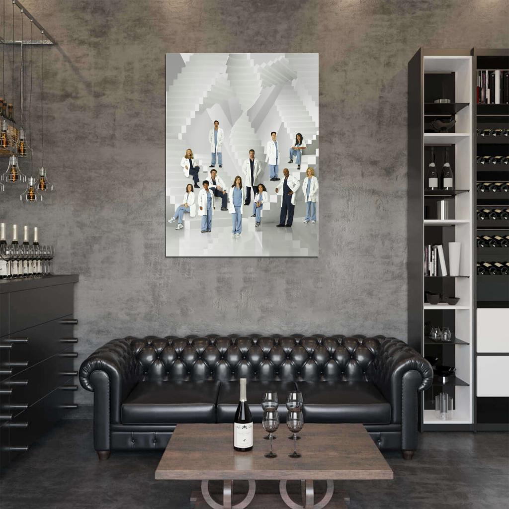 Grey's Anatomy Cast Characters TV Series Wall Art Print Poster