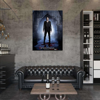 The Vampire Diaries Damon Salvatore Ian Somerhalder TV Series Wall Art Print Poster