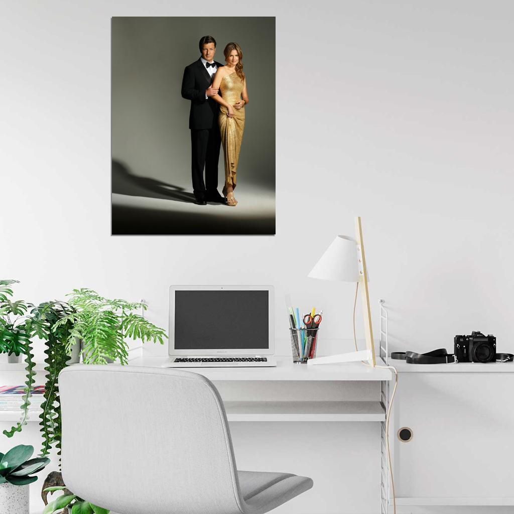 Castle Nathan Fillion Stana Katic TV Series Wall Art Print Poster